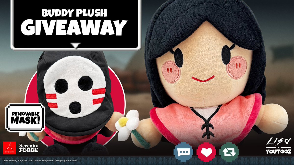 SerenityForge's tweet photo. Comment and follow @SerenityForge &amp; @youtooz for a chance to win a LISA: The Painful Buddy plushie dropping on Aug 11th. We’ll pick a few winners from the comments! https://t.co/r89DYWdUKt