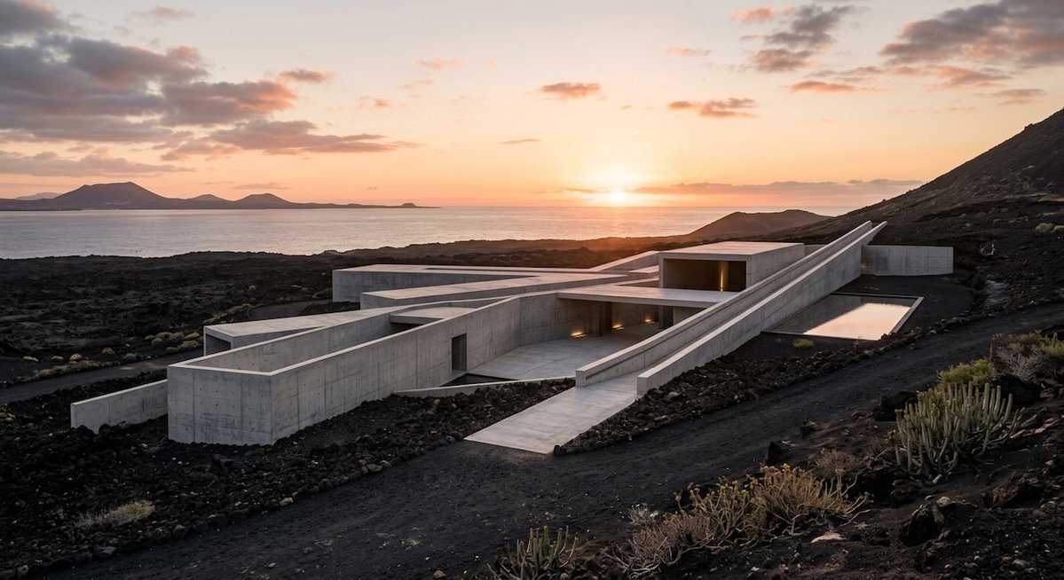 Architizer's tweet photo. Designed as an excavation rather than an object, this cultural center is imagined as if carved directly from volcanic basalt.

📍 Lanzarote, Spain
Project by: Marc DEMAILLY
Details: https://t.co/nJM8fXVHDY https://t.co/Hd2EA3CECS