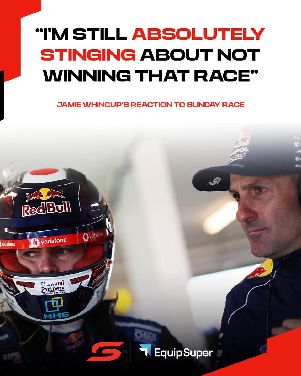 supercars's tweet photo. One that got away for @redbullampol?

Listen to the full @Equipsuper Cool Down Lap podcast wherever you get your podcasts 🎧

#RepcoSC #Supercars https://t.co/2XCtDddKJF