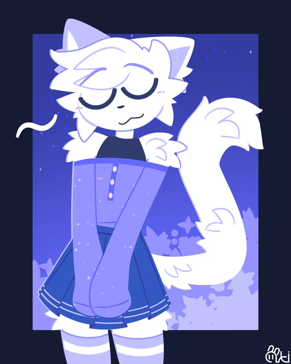 artifyber's tweet photo. DAY 948 - quite the blurple cat https://t.co/l5Lt4jKbA1