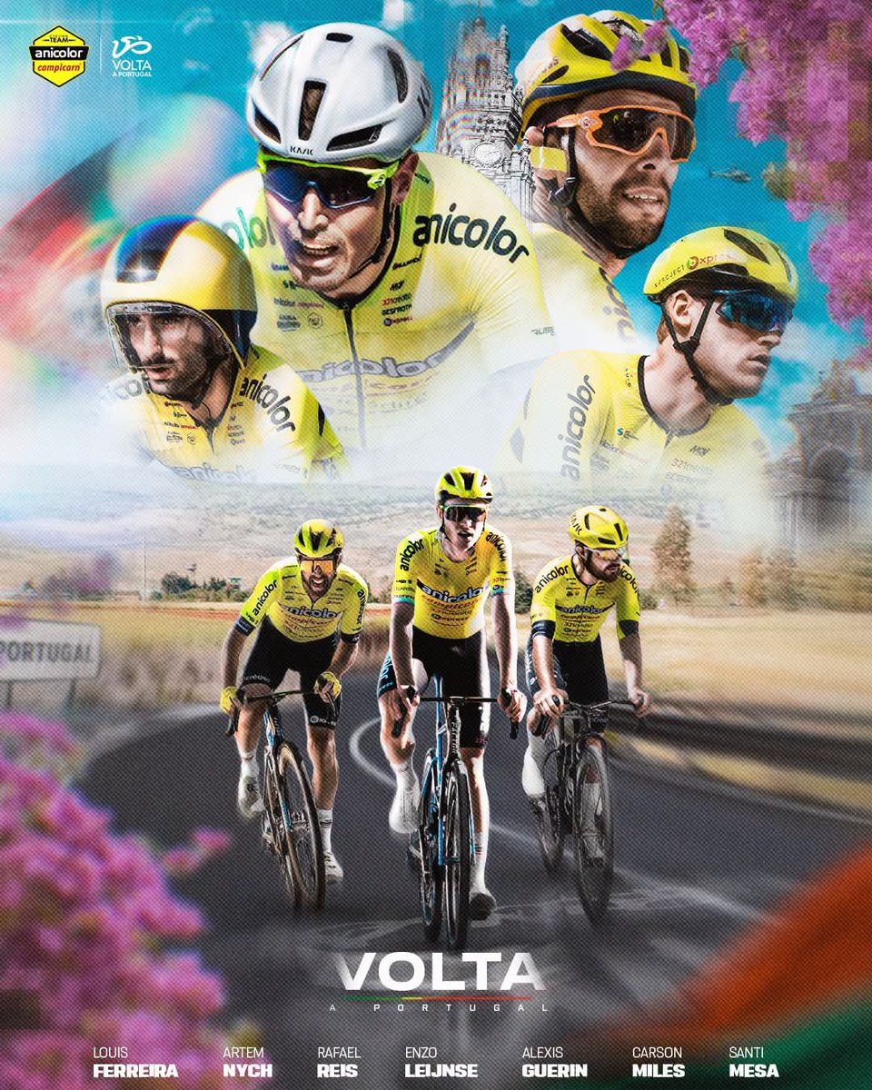 faustocoppi60's tweet photo. It's finally happening. Anicolor vs UAE in Volta a Portugal from tomorrow, the most awaited nuclear battle since Goku vs Frieza. ☢️🇵🇹 Unfortunately, Tadej Pogacar was too scared of Artem Nych. Good night! 
#VP26 https://t.co/AR1YIWBHEq