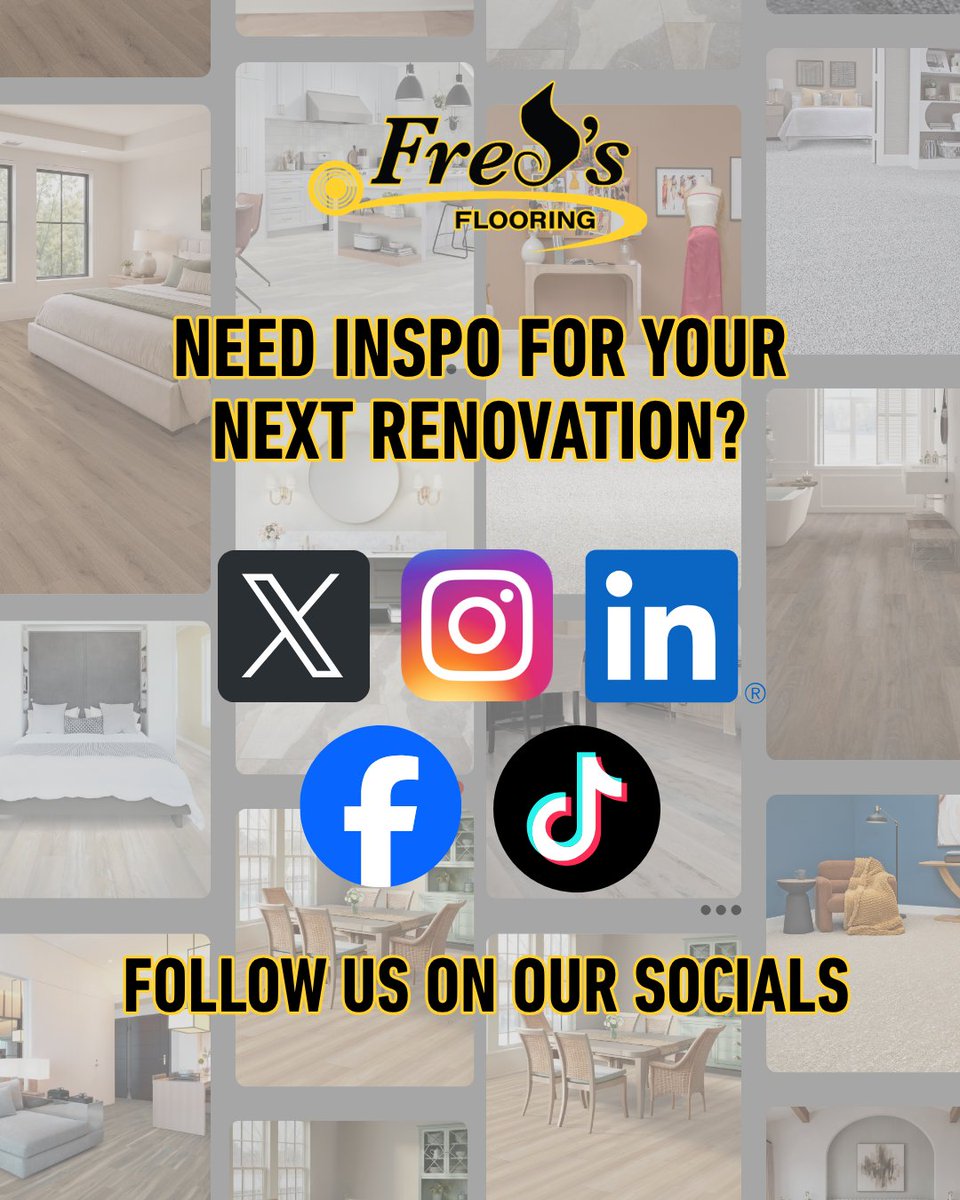 Fredsflooring's tweet photo. Flooring is one of the biggest decisions in any renovation. We’re here to make it easy! Follow Fred's Flooring for design inspiration, top trends, expert tips, and real-life transformations. Let's turn your dream floors into a reality. ✨

Hit that follow button and find us here:

Facebook: https://t.co/oc2ErKoZ7m
Instagram: https://t.co/e72XNETVzR
TikTok: https://t.co/1novLXvRaz
Linkedin: https://t.co/DYVQTuwzl5
X: https://t.co/YbNEWU2dPd
https://t.co/V95q6UBiUa

#fredsflooring #fredsisthebest #trustthebeard #murfreesborofloorstore #generalcontractors #flooring #contractors #kitchenremodels #carpetstore #tilestore #hardwoodfloorstore
#HomeRenovation #FlooringDesign #ShopLocalTN