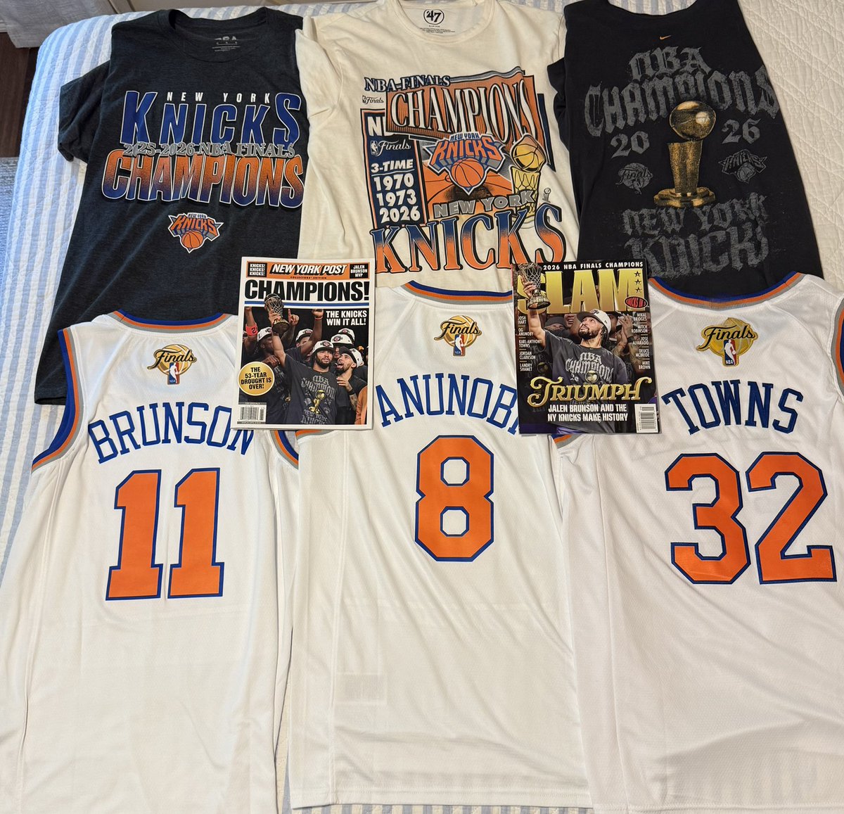 knicks_union's tweet photo. Officially got all my championship merch!!! https://t.co/W0iktBhkgq