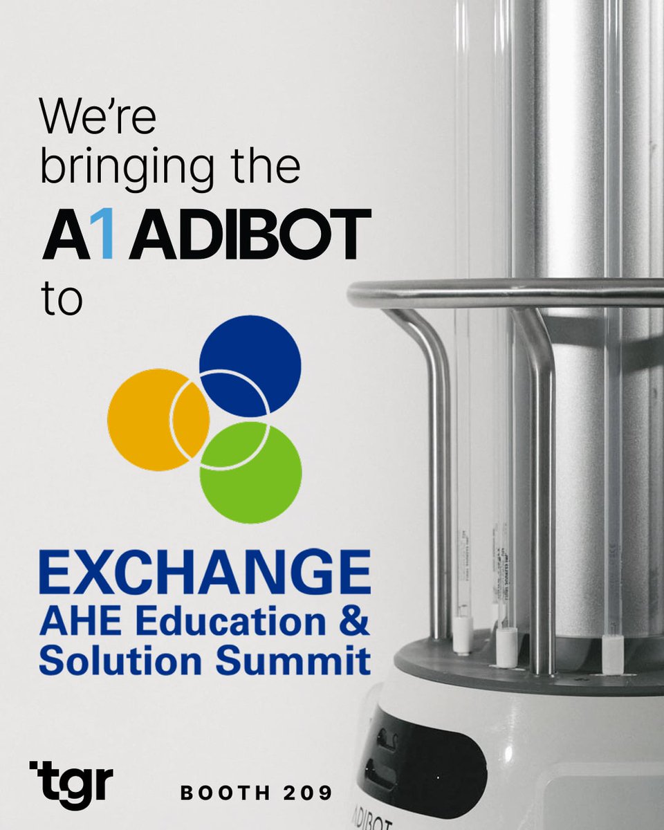 tgr_co's tweet photo. We're bringing the A1 ADIBOT to Booth 209 in New Orleans. Stop by to see how it navigates a floor plan on its own and how our UV-C autonomous disinfection robot fits into a real disinfection program.

See you at Booth 209. https://t.co/4hCEOIGATn