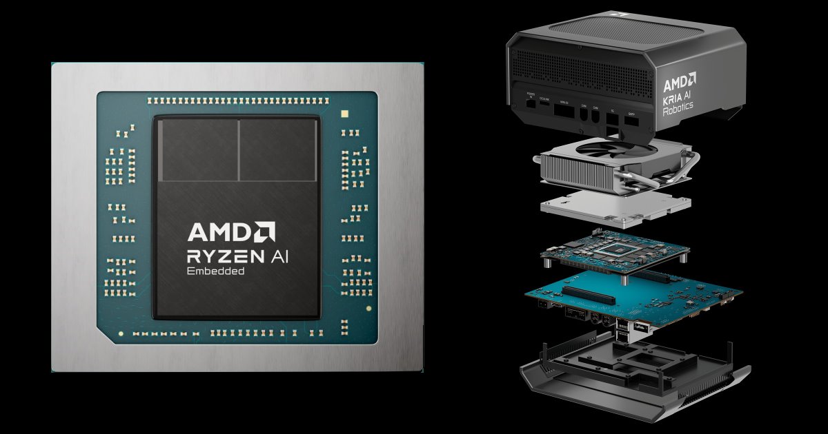 userHandle's tweet photo. AMD推 Ryzen AI Embedded X100＋Kria AI，瞄準機器人實體 AI
機器人不只要跑 AI，還得即時控制。X199 整合 16 核 Zen 5、40 CU RDNA 3.5 GPU 與 50 TOPS NPU；Kria AI SoM 主打統一記憶體與低延遲控制。AMD 數據稱，平台可在每秒做逾 8,000 次控制決策，VLA 推理低於 100 ms。 https://t.co/a11FDJotua