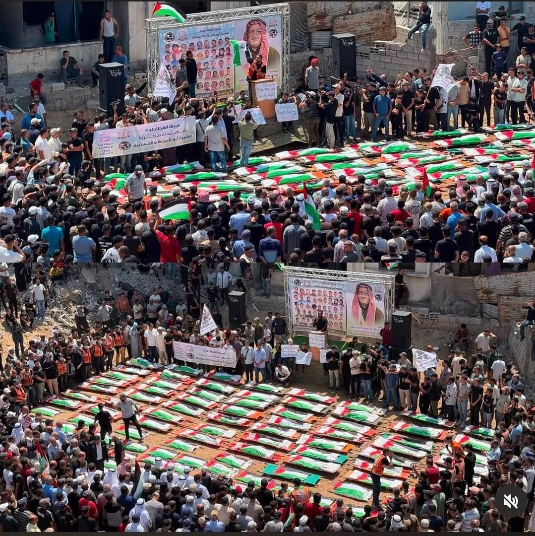 fnaim65's tweet photo. Today in Gaza, the bodies of 108 members of the Abu Sharia family were recovered from beneath the rubble. Around 100 others are still buried there—mothers, fathers, children, and entire branches of one family erased.
Silence in the face of such horror is complicity. https://t.co/Nt1IfRu3ip