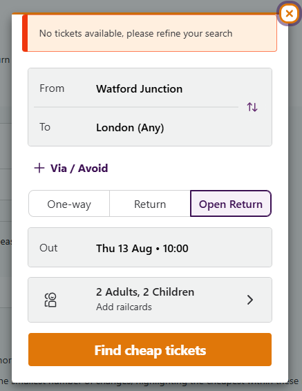 kltsang's tweet photo. @WestMidRailway Some thing wrong with the website? I managed to change my password and sign in, but I can't find any trains for next week. https://t.co/Iw4cemC9fP