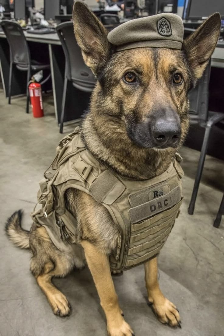 l_win247's tweet photo. POV: Your battle buddy has 4 legs and better discipline than you 😂♥️ 

#SupportOurTroops #ButterBar #MWD #USA #EU #America #USarmy #Canada https://t.co/Mg9AoihSWe