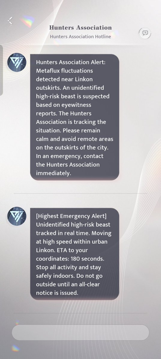 Yumiarrt's tweet photo. The Hunters Association text messages about Valko are still there!!! 

#Valkos6thLI #ValkoIsAGoodBoy #ValkoReturnToLADS https://t.co/wb6Wm4M3ex