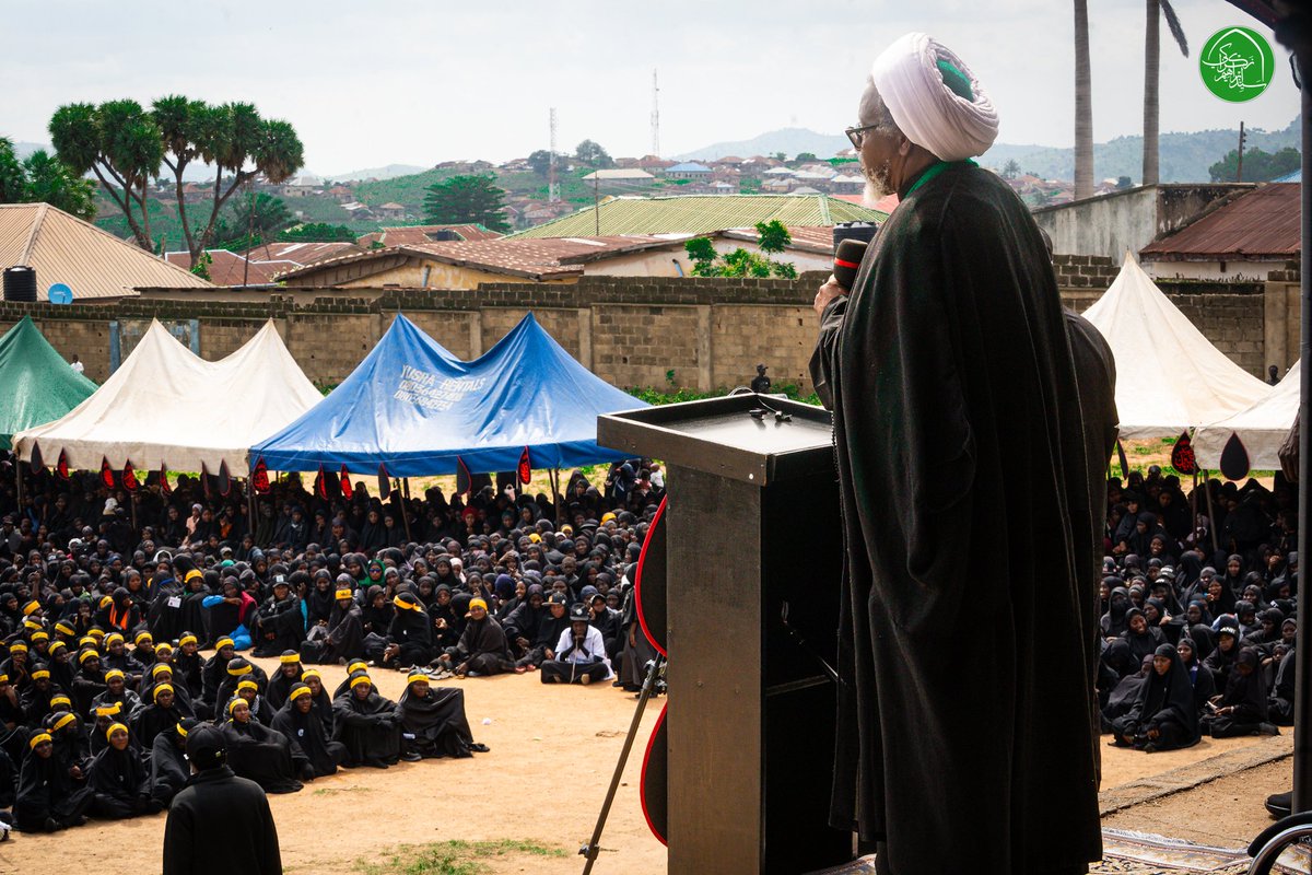 SZakzakyOffice's tweet photo. The leader cited the Islamic Republic of Iran as an example, explaining how it has embraced the teachings of Imam Hussain (AS) and the successes it has achieved through adopting those principles. He also criticised Nigerian politicians for their ineptitude, accusing them of treading a path similar to that of Yazid.