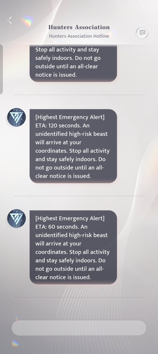 Yumiarrt's tweet photo. The Hunters Association text messages about Valko are still there!!! 

#Valkos6thLI #ValkoIsAGoodBoy #ValkoReturnToLADS https://t.co/wb6Wm4M3ex