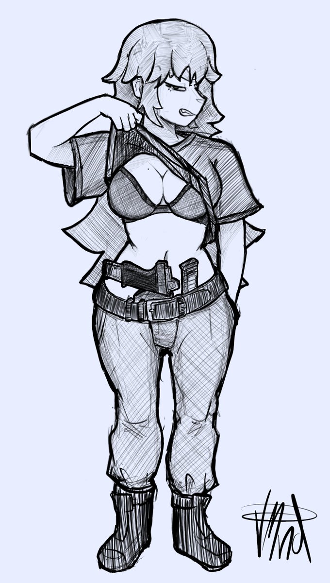 Vend_end's tweet photo. would this scare you off?

#concealedcarry #originalcharacter #animeart https://t.co/rRlcYI2h2E