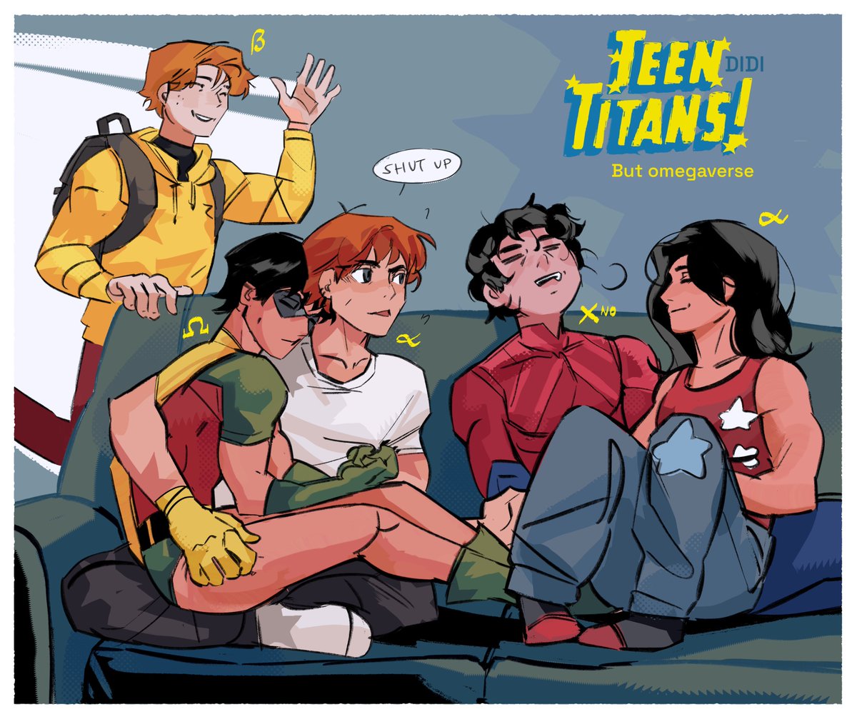FlyingDidii's tweet photo. Day 2 - Dick is the Sole Omega in the Pack / original teen titans’ edition 

#omegadickweek2026 #roydick #teentitans https://t.co/w5ObJ39gX9