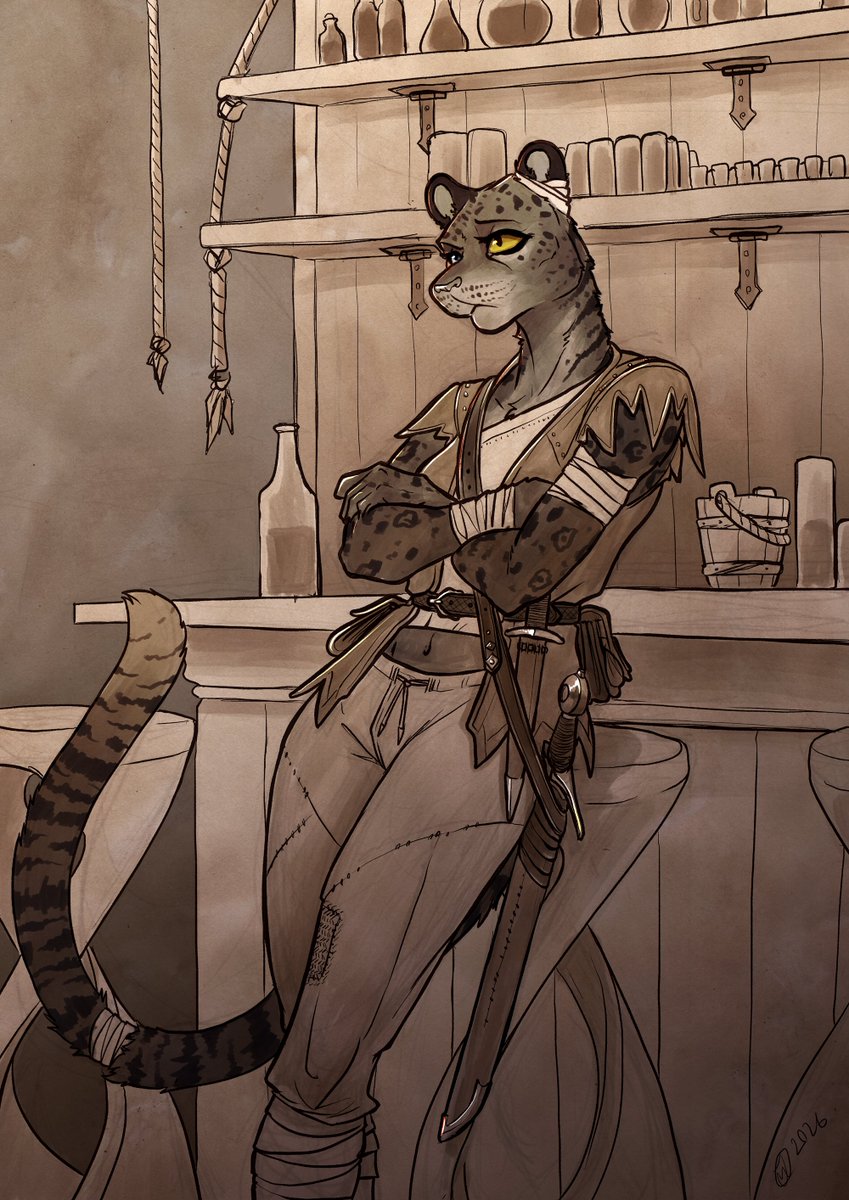 DanoGambler's tweet photo. Daily Doodle 312 "Young River"

This is River as she looked at 18 years old, during the year or so of adventuring she did with Jade.

Poor sleep in the common rooms, and cheap food from adventuring taverns, certainly don't help, but when it's all you can afford... https://t.co/VC0F8tfwbw