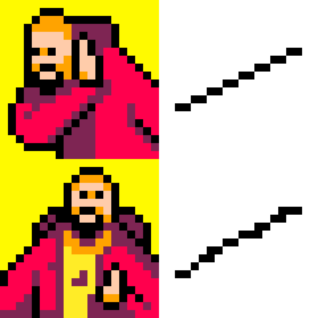 Mierdinsky's tweet photo. No le tengas miedo al pixel art feo. Empieza abrazando la imperfección, Practica y ten paciencia.
#pixelart #aseprite #minipixel #drake #meme https://t.co/aKVXrrZAju