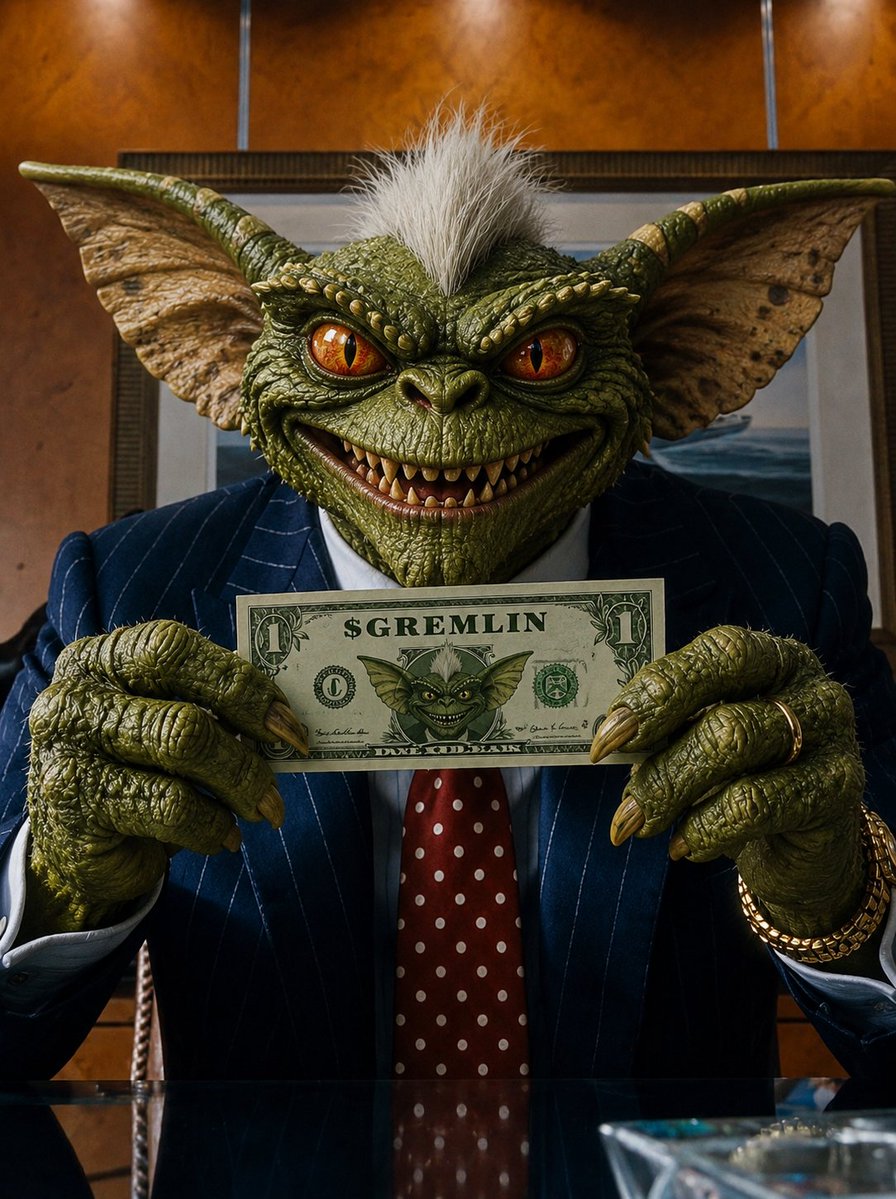 Rexb76940's tweet photo. @CryptoMafia420 $GREMLIN 0x0f22cc879b56cf401394ccdbdb63156e75a226cc https://t.co/5ShY5fLecC