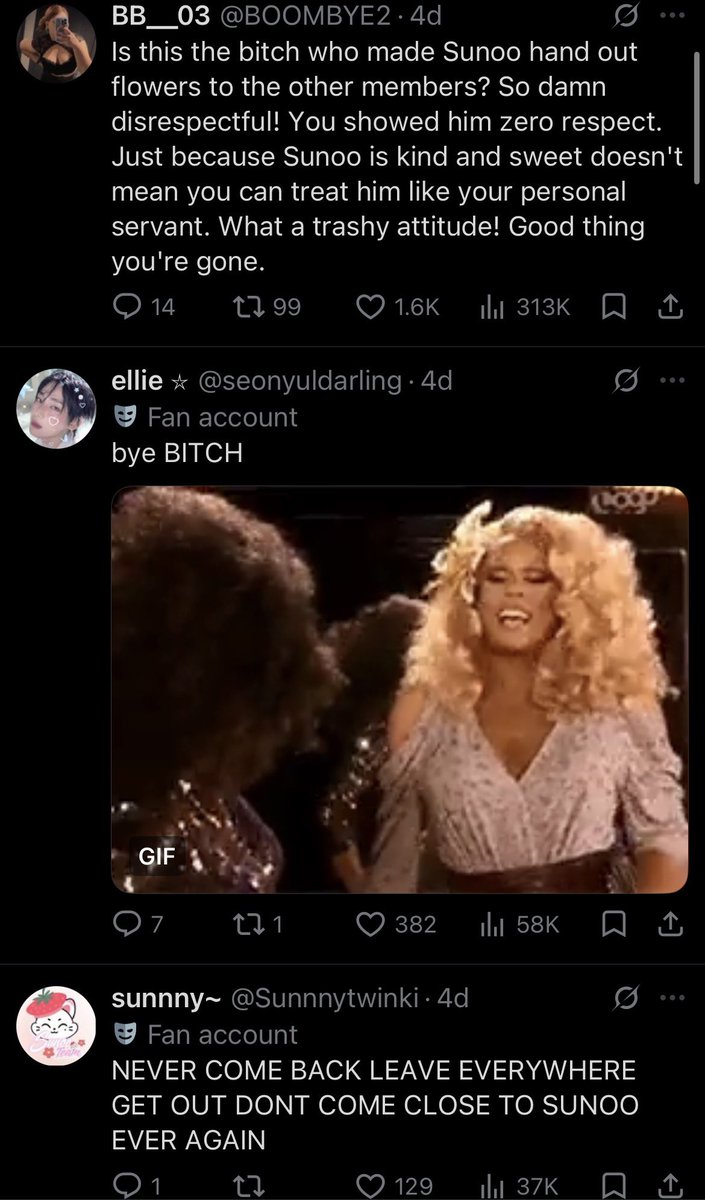 yuniesprk's tweet photo. you all are fucking disgusting. mind you this is probably the lighter side of the replies she received when she closed her acc. https://t.co/VDQfNWbaJd
