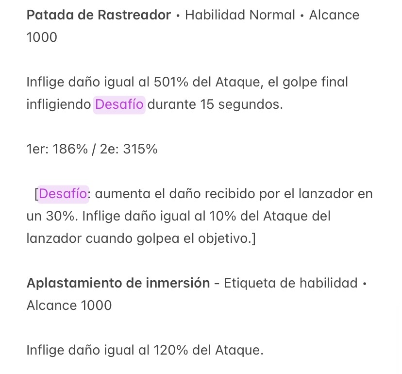 Draaiveer's tweet photo. Traducciones del KIT DE HABILIDADES DE DERIERI GUANTES (DPS)  🟣 

Gracias a @Asberhug  por compartir las traducciones 🙌🏻🔥, Merci 🤝🏻 

#7DSO #7DSORIGIN https://t.co/5sTkfUQnEz