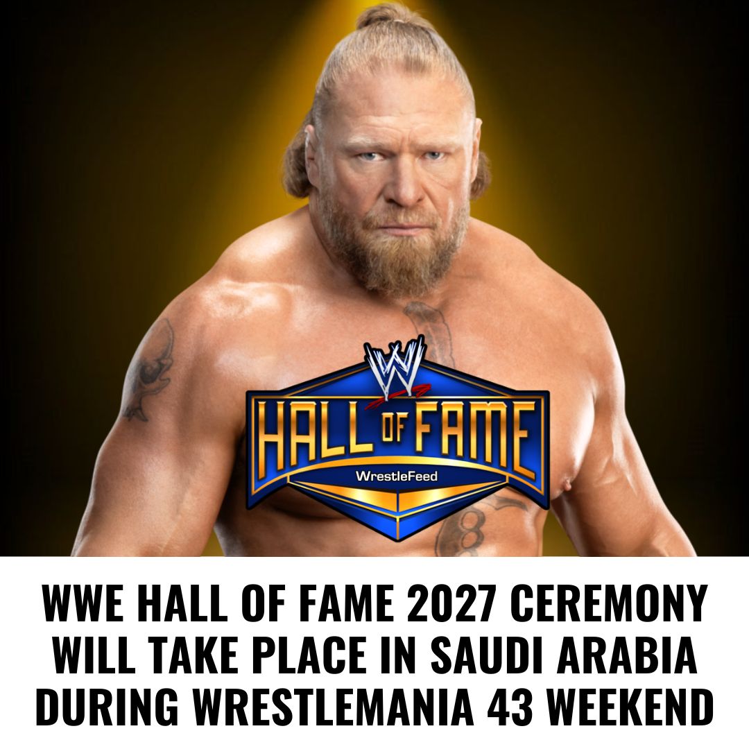 WrestleFeedApp's tweet photo. Saudi Arabia official Turki Alalshikh has confirmed that the 2027 WWE Hall Of Fame ceremony will take place in Riyadh during WrestleMania 43 weekend. https://t.co/JTmcvZK4VU
