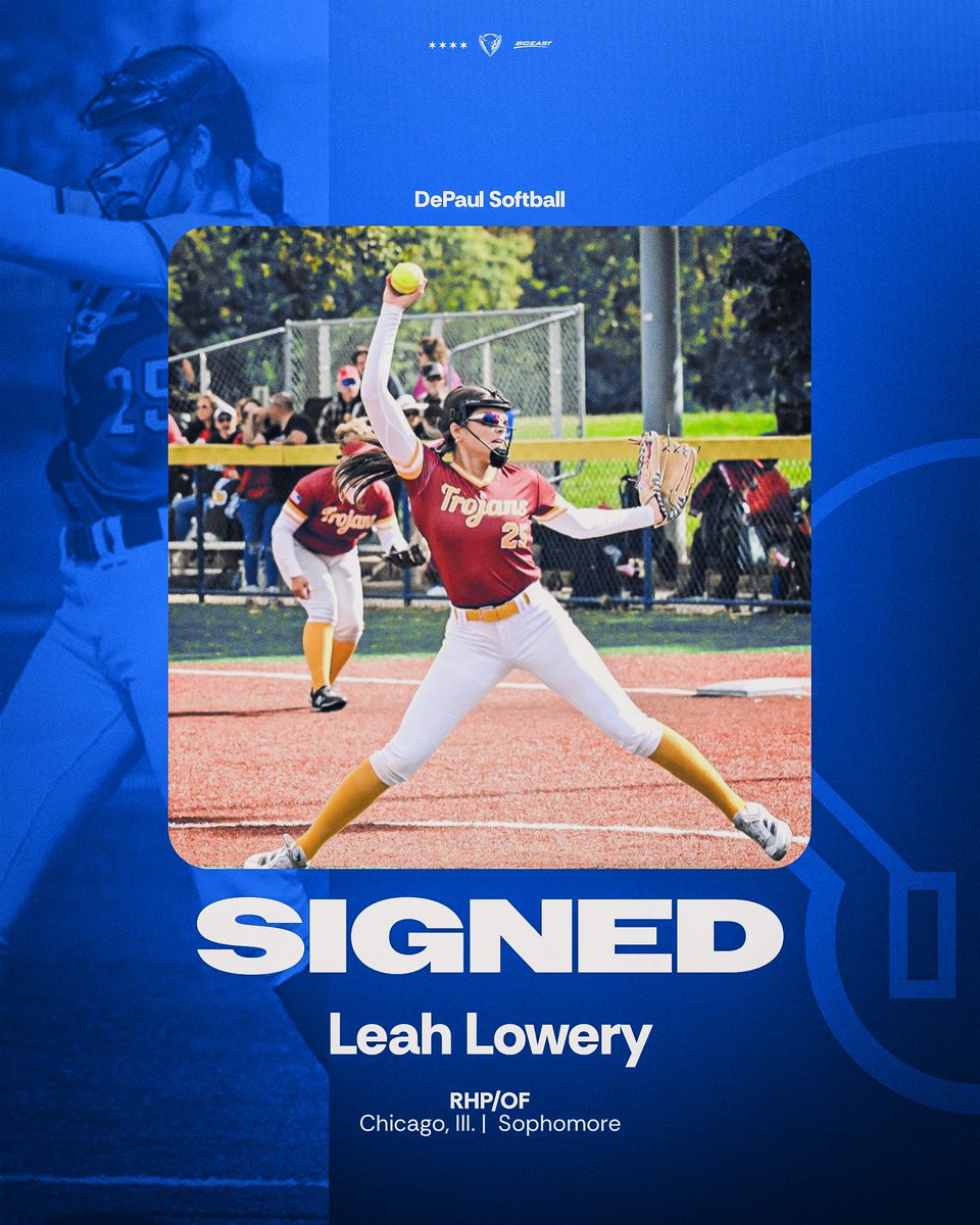 DePaulSB's tweet photo. Leah is staying home 🤩 

The Blue Demons round out the pitching staff with the addition of Chicago native Leah Lowery!

📰 https://t.co/HVrseqM8MI https://t.co/5jThYNcAzH