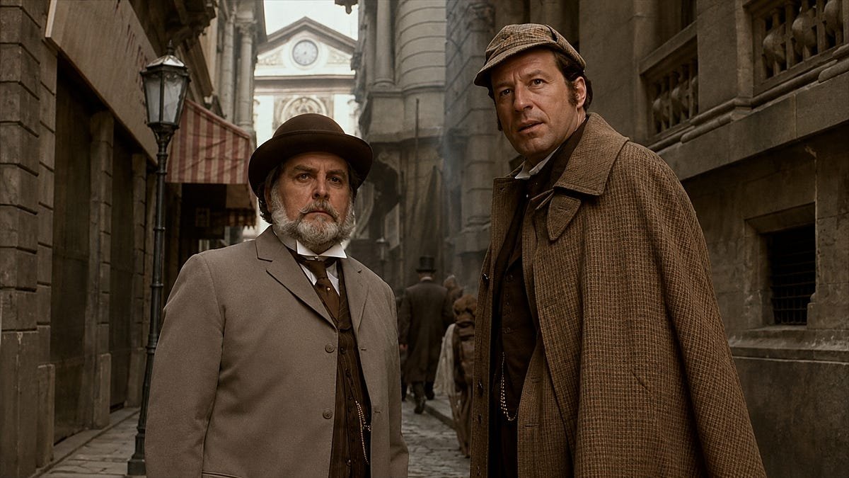 autor_botter's tweet photo. Entre o mistério de Sherlock Holmes e o humor brasileiro, O Xangô de Baker Street prova que o cinema nacional também sabe brincar com a literatura, a história e o absurdo. Uma deliciosa mistura de investigação, comédia e brasilidade. 🎬🇧🇷🔎 https://t.co/wUA7aAVwRn