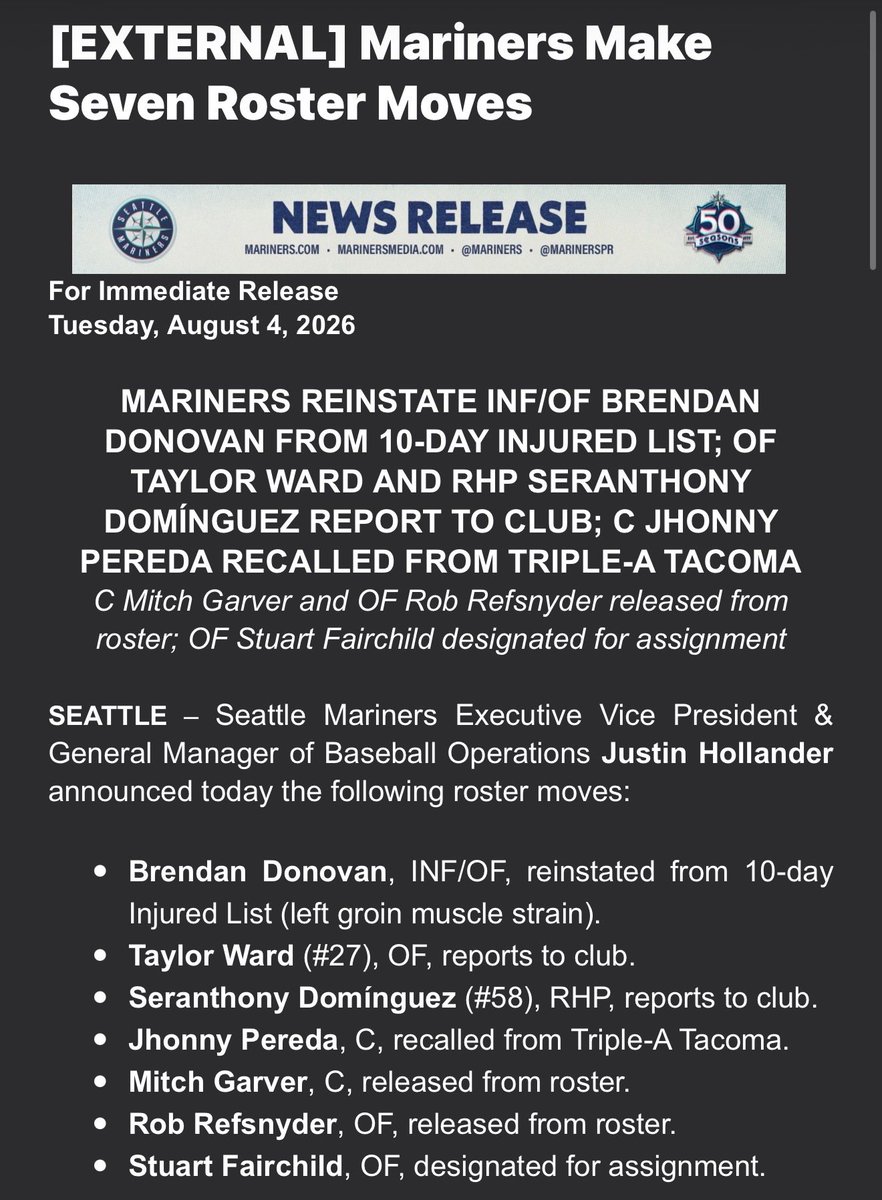 Softykjr's tweet photo. Mariner moves!!! https://t.co/DTtTGvxmI8