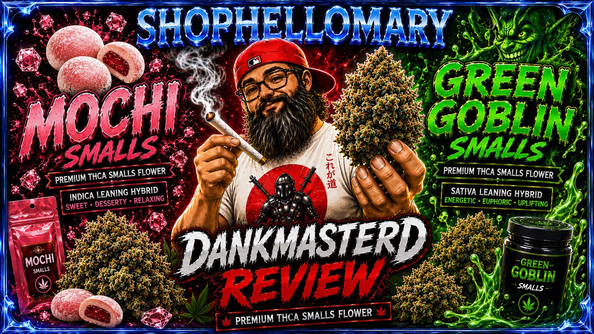 DankMasterD420's tweet photo. ๐ก Mochi Smalls & ๐น Green Goblin Smalls @ShopHelloMary review!
๐ฅ Watch here: https://t.co/aKCgXHu0K9
๐ธ Save on your next order:
๐ https://t.co/ZlRRr7R50I
๐ท๏ธ Use code: DMD at checkout to save $$$!
#ShopHelloMary #THCA #THCAFlower #THCAReview #Mochi #DankMasterD https://t.co/UmB7j0dpHC
