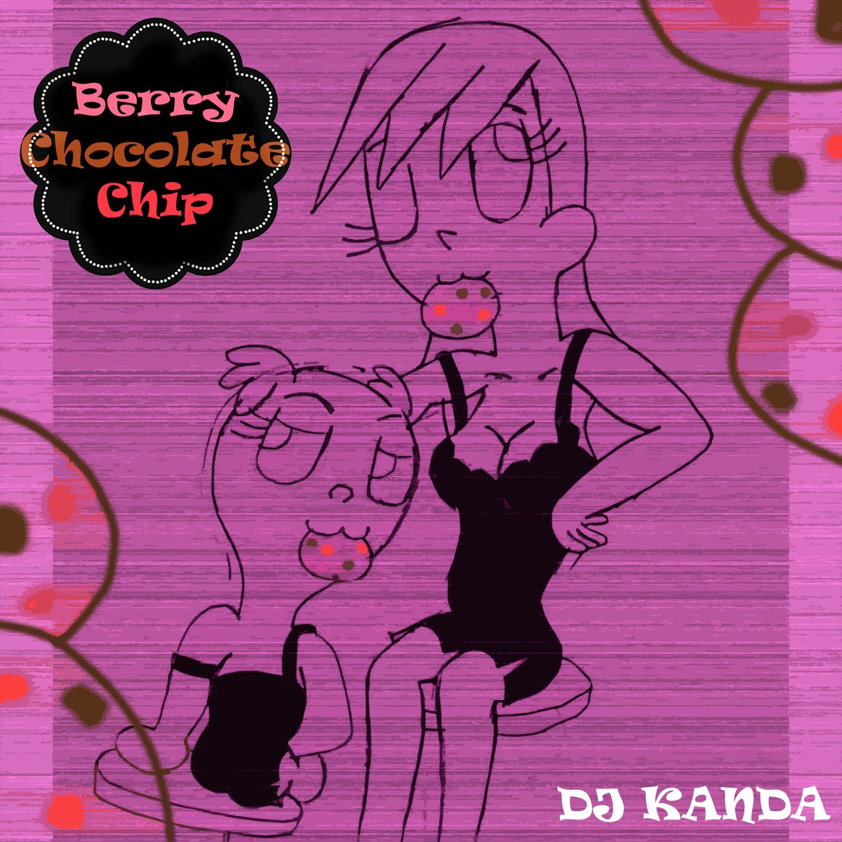 DJKanda's tweet photo. #nationalchocolatechipcookieday ��� This concept cover art is complete & incomplete at the same time....(mostly the music portion) 😅, but expect an EP with this cover before the end of 2026 🎵🍪🍓 #fostershomeforimaginaryfriends #fhfif #frankiefoster #berry #risque #blackdress https://t.co/6uT5eL5KJv