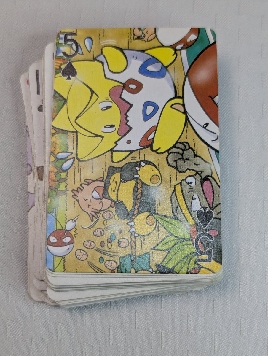 FSMMedia's tweet photo. #pocketmonsters poker cards, anyone? Full deck of cards with amazing graphics on the five of spades and jokers by artist #kagemaruhimeno. Comes with case.

You can check them out at my eBay store https://t.co/wf9NSVLMkG

#pocketmonster
#pokemon
#pokémom
2d https://t.co/Q3cEjHn0WW