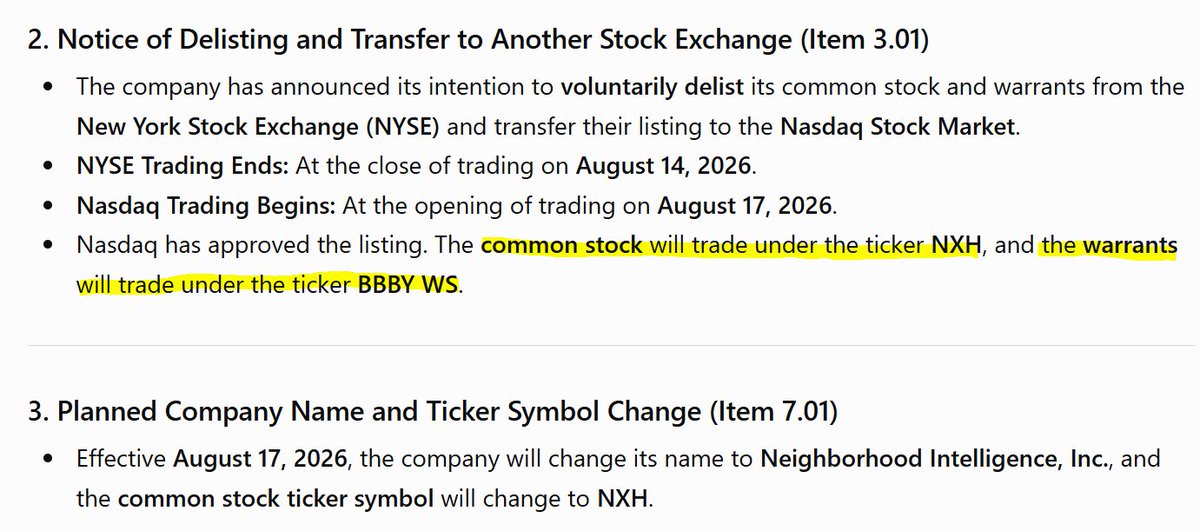 UCopy417's tweet photo. 🚨 $BBBY Warrants will stay as BBBY WS! as $BBBY ticker is available soon, It seems like they created the warrants for the old $BBBYQ sharehodlers!? https://t.co/nebI4jZBra