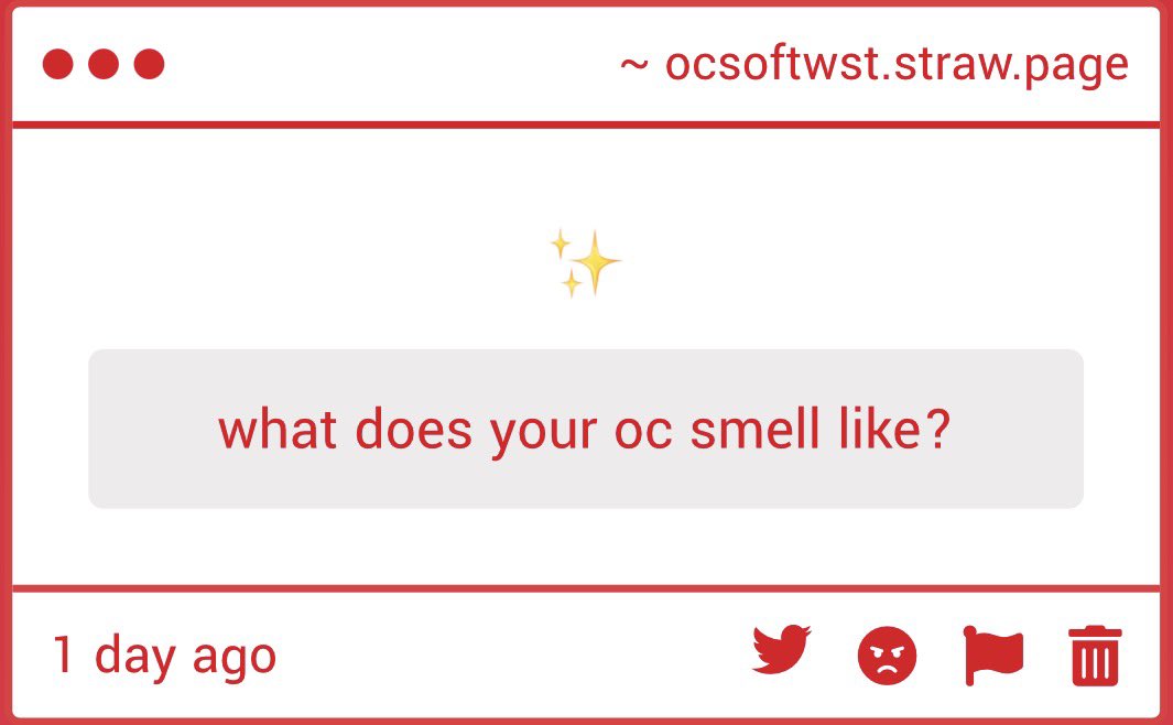 ocsoftwst's tweet photo. Gimmick ! ✨

What does your oc smell like? https://t.co/bKT7ywEPnU