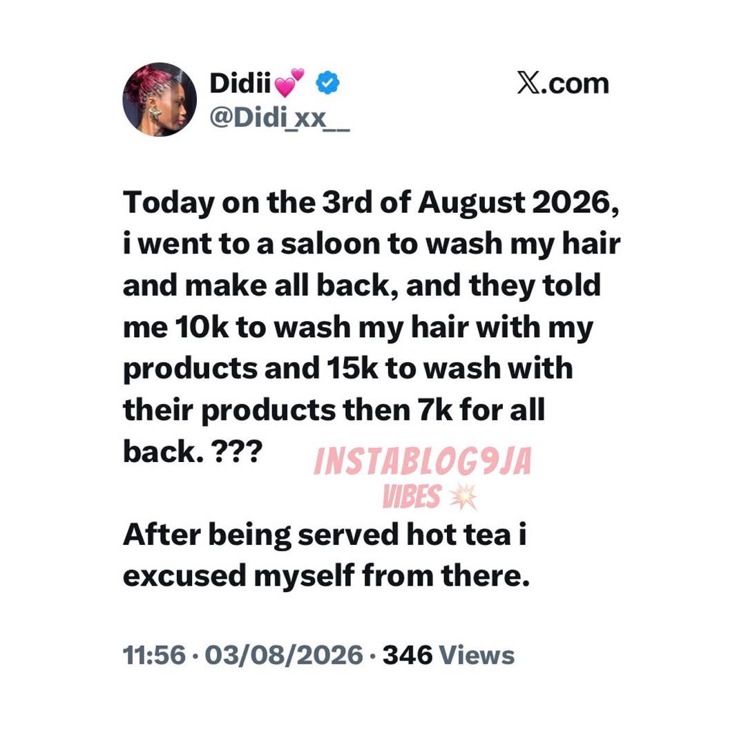 instablog9ja's tweet photo. Lady says the complimentary hot tea wasn’t enough to make her stay after seeing the salon bill. Would you have walked away too? ☕😂💇🏽‍♀️💸 https://t.co/QY9Nqjp9OJ