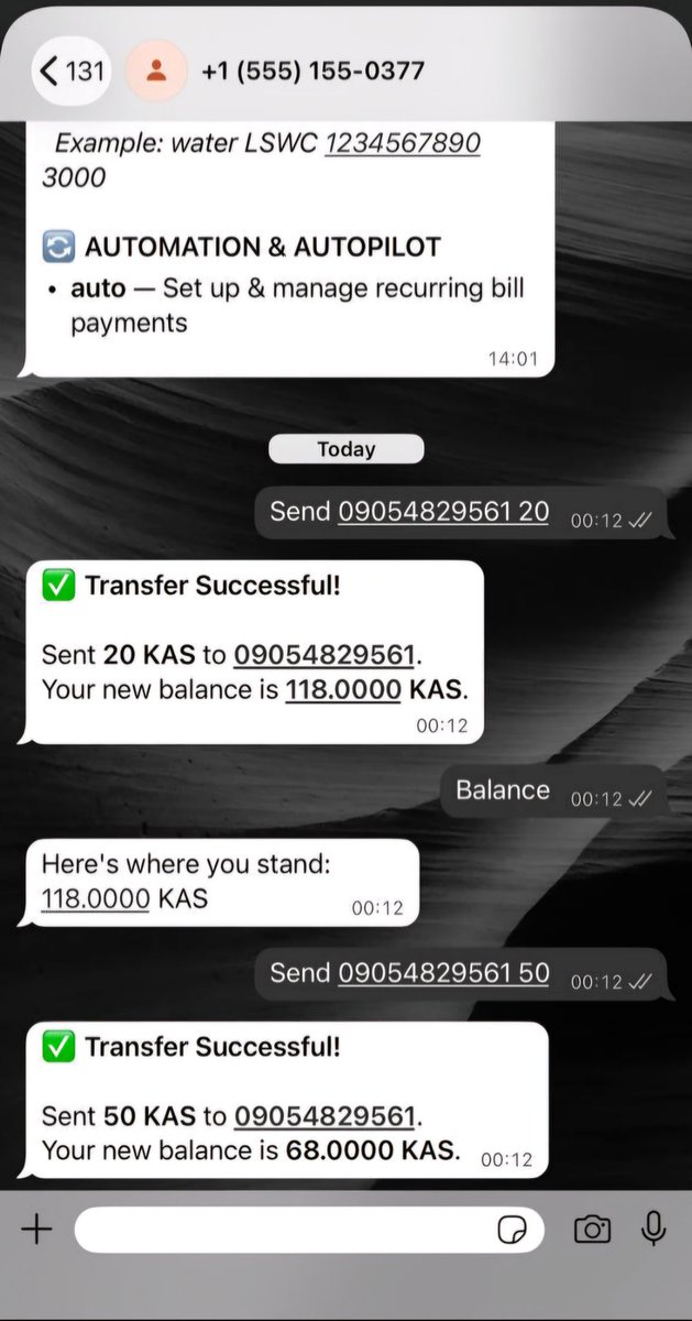 Kaspa_Naija's tweet photo. Crypto payments should be as easy as sending a WhatsApp message.

That's exactly what we're building with Kasapp!

Kasapp brings Kaspa's 1-second BlockDAG directly into WhatsApp, making crypto payments and everyday digital services accessible to millions across Nigeria and, eventually, Africa. 🇳🇬⚡

With Kasapp, you'll be able to:

📲 Buy airtime & mobile data (MTN, Airtel, Glo & 9mobile)
⚡ Pay electricity bills and receive meter tokens instantly
📺 Renew DSTV, GOtv & Startimes subscriptions
💸 Send and receive KAS instantly using a phone number or any Kaspa wallet
🚀 Experience real-world blockchain utility without complicated wallets or long onboarding processes

Our goal is simple:

Make crypto useful for everyday payments, not just trading.

We've also opened a discussion thread in the official Kaspa Discord to gather ideas, suggestions, and community feedback as we continue building.

Join the conversation here:
https://t.co/01qkVgRIOx

If you're passionate about Kaspa, BlockDAG, crypto payments, financial inclusion, Web3, or African fintech, we'd love to hear your thoughts.

Early access is coming soon. 🚀

#Kaspa #KAS #Kasapp #BlockDAG #CryptoPayments #WhatsApp #Web3 #Fintech #Africa #Nigeria #FinancialInclusion #DigitalPayments #CryptoAdoption #PeerToPeer #Blockchain #BuildInPublic