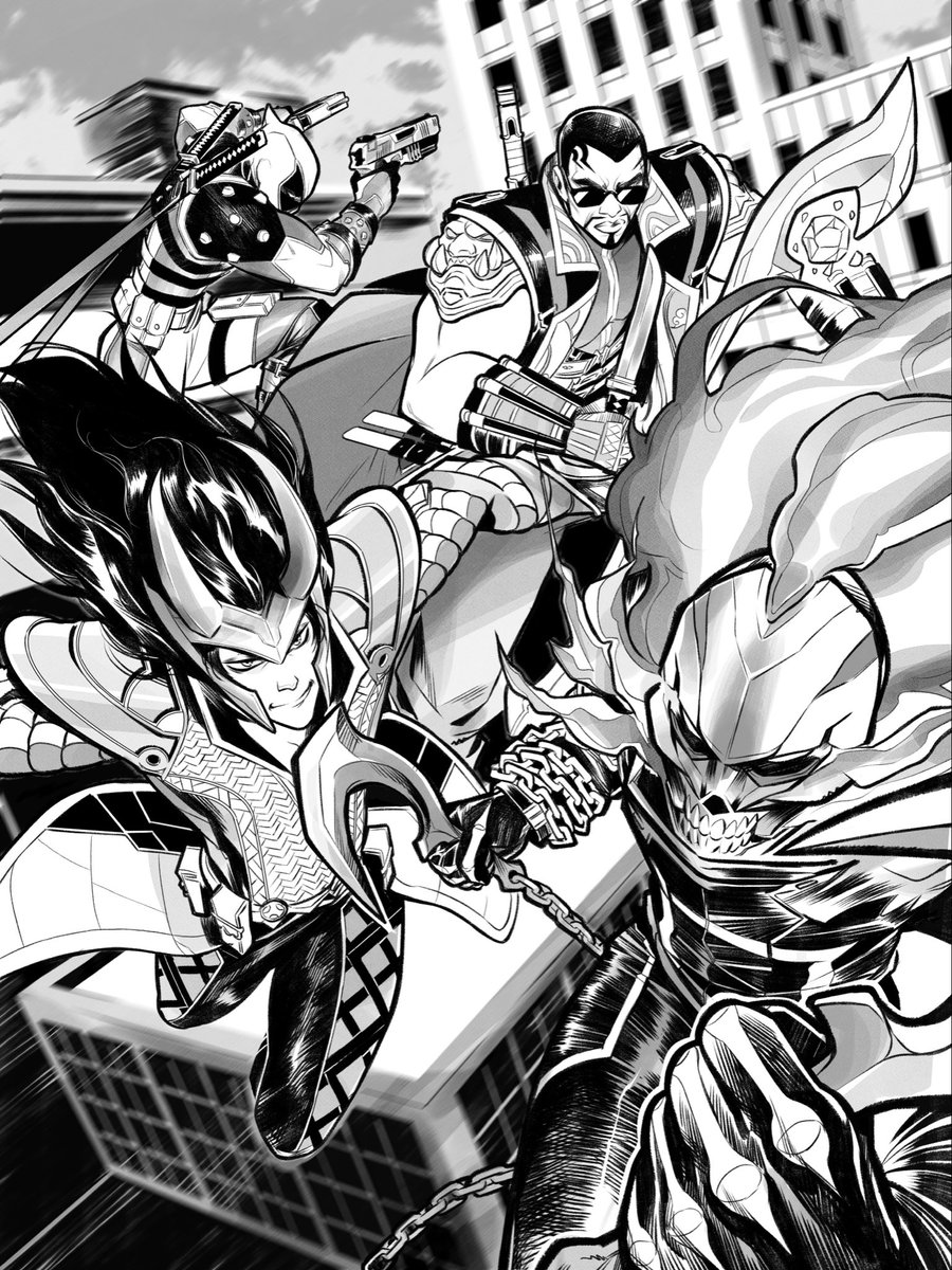 PintiValentina's tweet photo. Here’s the black-and-white and grayscale version of the illustration I created for Marvel Tōkon: Fighting Souls 🔥

Which version do you prefer? I’d love to hear your thoughts! 👀

@MARVELTokon @Marvel https://t.co/873jxud3vZ