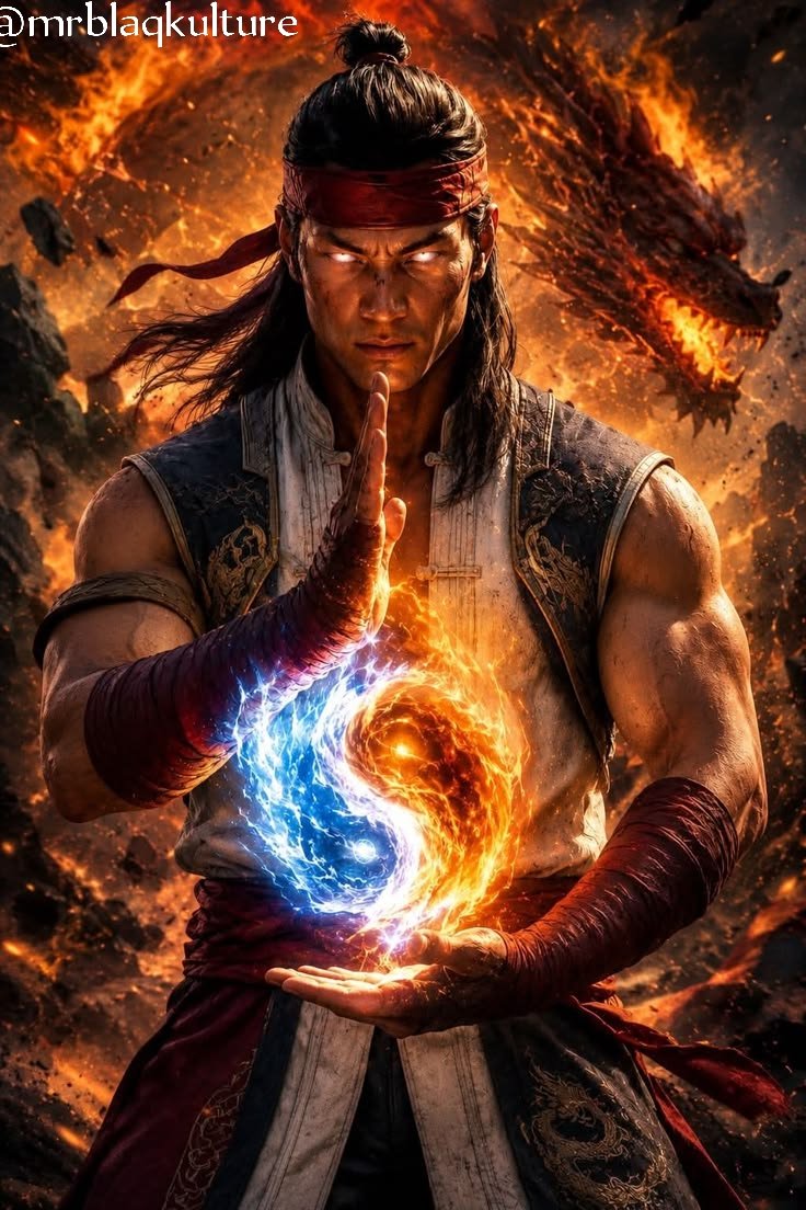 WilliamGtime01's tweet photo. "When fire and ice move as one, even dragons bow to balance. True power isn't unleashed by rage... it's mastered through discipline. ⚡🔥❄️ #MortalKombat #LiuKang #Legend #Gaming #MrBlaqKulture" https://t.co/wdp0BirdfT