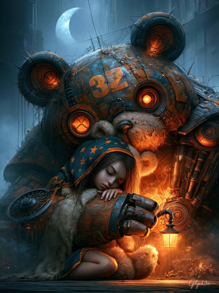 glynk3z's tweet photo. Good night creative friends.🌙
Have sweet, whimsical dreams.💫
#AIart #InvisibleAgain https://t.co/nId4O9Nesl