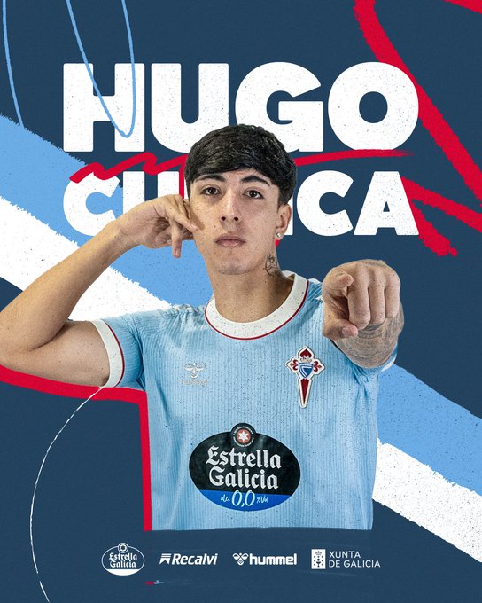 TigoSportsPY's tweet photo. ¡CON NUEVO RUMBO!

🤝El Celta de Vigo y Genoa llegaron a un acuerdo para la cesión con opción de compra del atacante paraguayo Hugo Cuenca.

🇵🇾El oriundo de Coronel Oviedo llega para reforzar el ataque del filial celeste en la temporada 2026/2027.