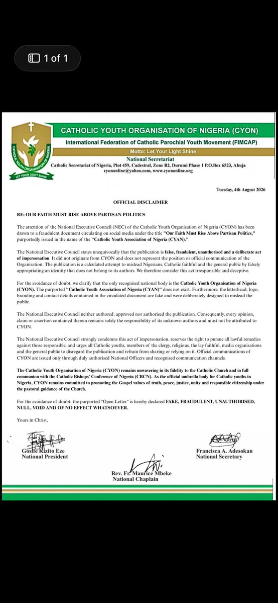 Thompskeed's tweet photo. @enitandev This is the official letter from CYON 🙏🙏🙏🙏
Please kindly disregard any false AI generated information https://t.co/PJtGAW41uy