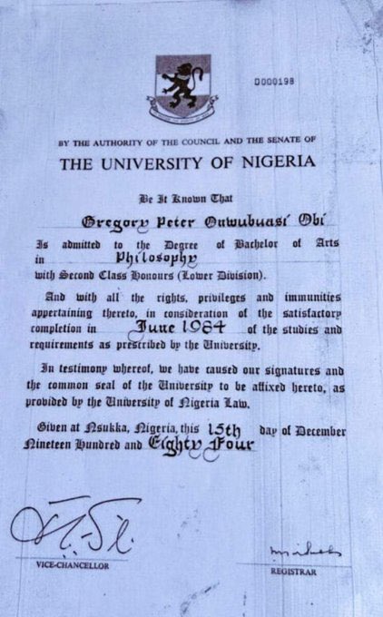 HighChiefOkoro's tweet photo. PETER GREGORY OBI FORGED HIS UNN AND NYSC CERTIFICATES.

PETER GREGORY OBI FORGED HIS UNN AND NYSC CERTIFICATES.

PETER GREGORY OBI FORGED HIS UNN AND NYSC CERTIFICATES.

PETER GREGORY OBI FORGED HIS UNN AND NYSC CERTIFICATES. https://t.co/jl6P8efgGV