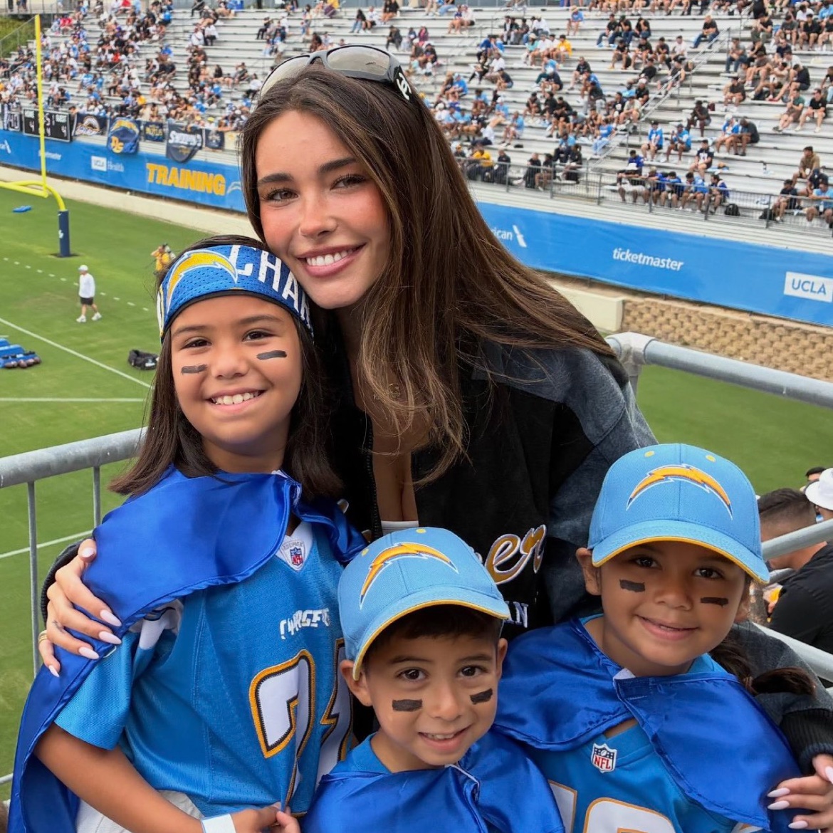 madisonchart's tweet photo. Madison Beer stuns in new photos from the Chargers training camp. https://t.co/nQZyGg39Lt