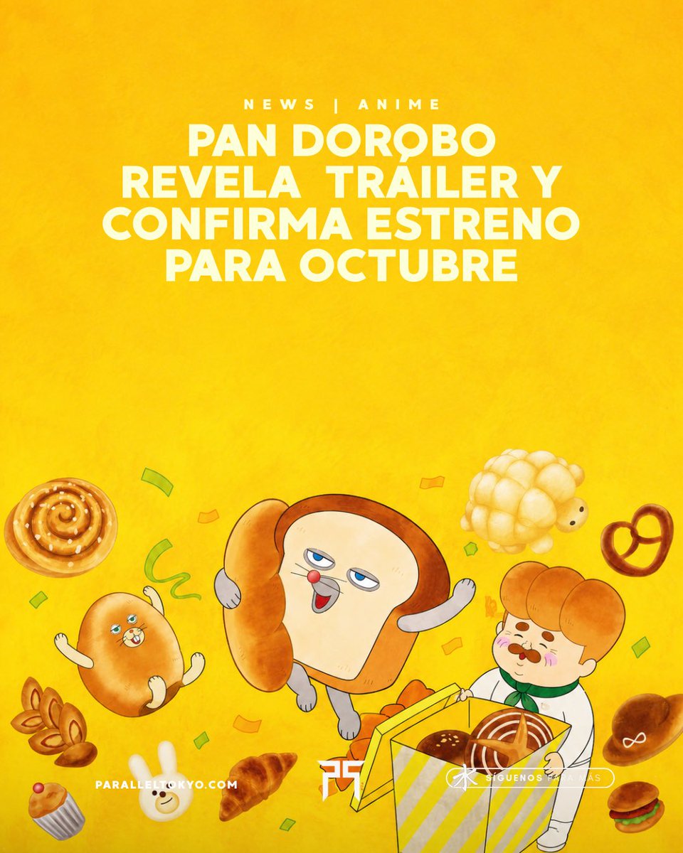 paralleltoky0's tweet photo. 🍞 Pan Dorobo (The Bread Thief) estrenó su primer tráiler y confirmó su llegada a la televisión japonesa en octubre de 2026.

El anime es producido por Shin-Ei Animation.

#PanDorobo #Anime https://t.co/kRjUsVaGue