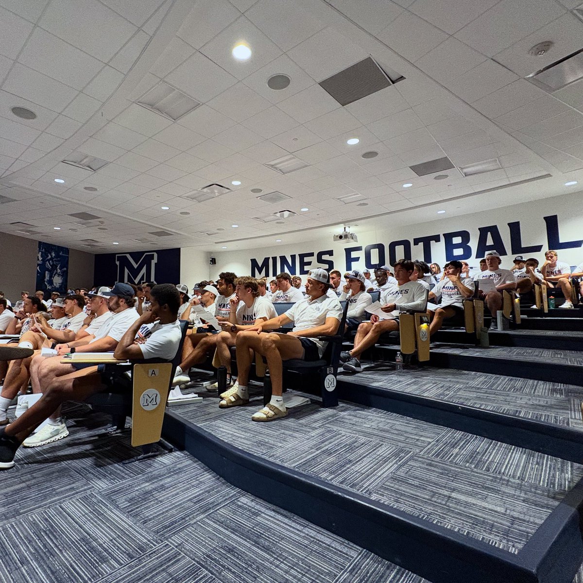 MinesFootball's tweet photo. Since 1893, we've gotten together at the corner of 12th and Maple to play a little ball. 

It's time for 2026! 

#HelluvaEngineer⚒ https://t.co/a43OsI5Kjg