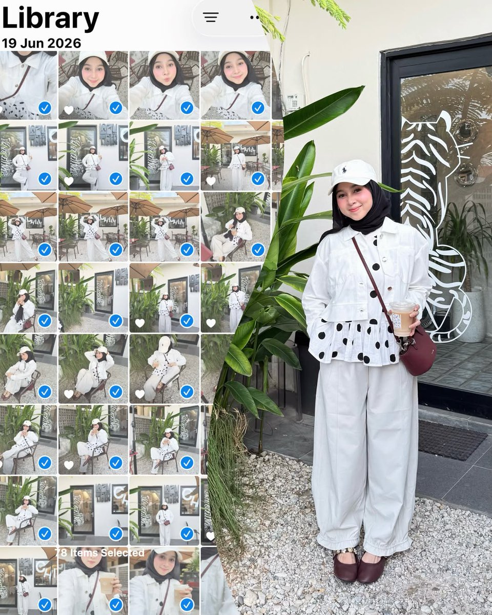 indisyindi's tweet photo. Just romanticizing my centil era 💅✨
Pakai outfit yang aku suka, a fresh flower bouquet, + pashimna Raya Pattern from @hijabqa aaah this look bener-bener mood booster ku💐👀🫶🏻 https://t.co/vG7q97ygZh