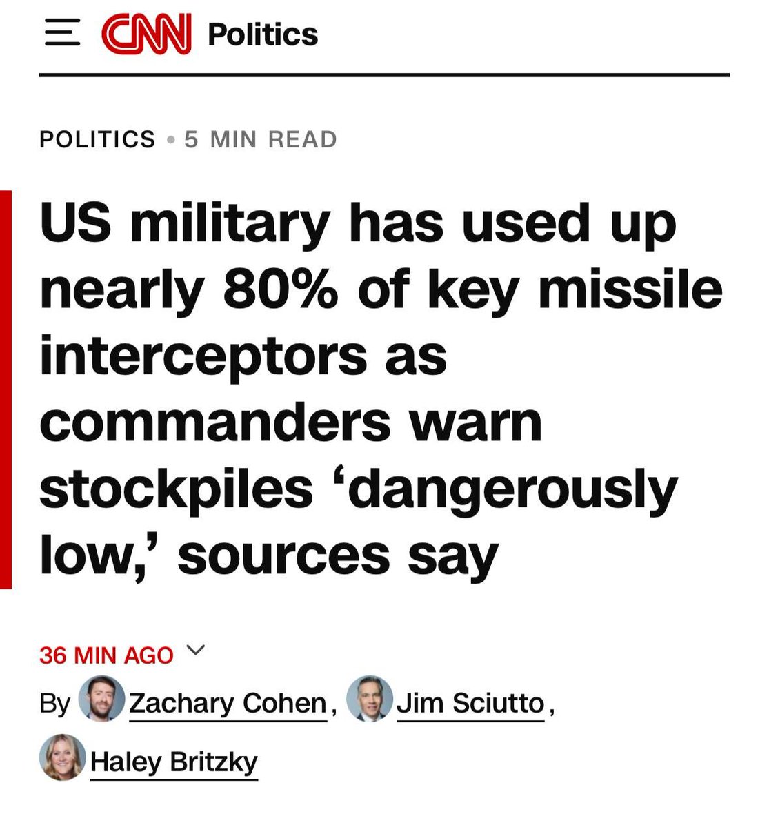 imetatronink's tweet photo. 🤔 I note some believe the recent "revelations" of US missile depletion are a psyop — the US has no shortage of armaments.

I think these "revelations" are a limited hangout to distract from the fact the US is exposed as a 20th century military caught naked in a 21st century war. https://t.co/6ye8SuwZg8