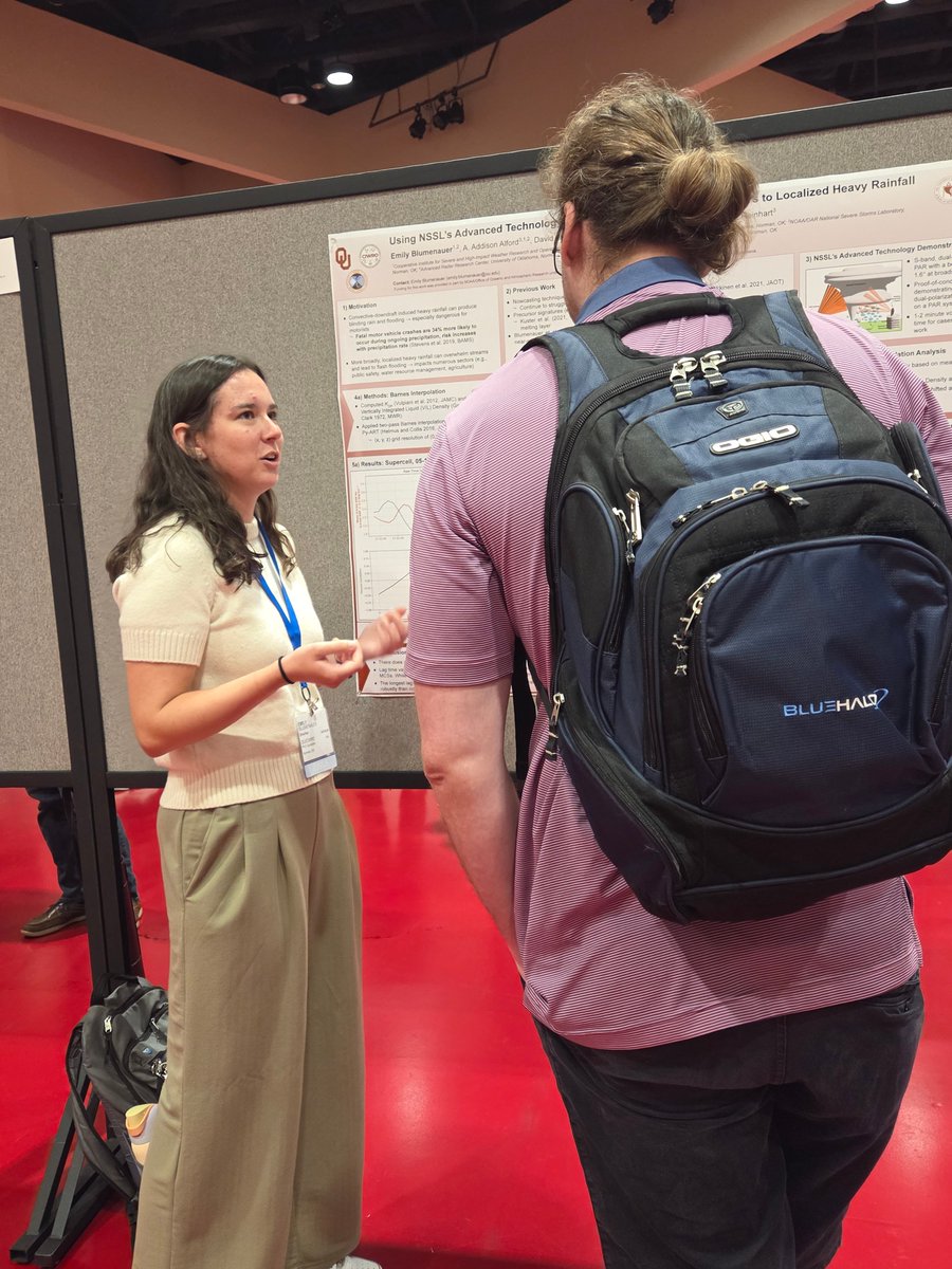 CIWRO_'s tweet photo. Poster presentations captured our scientists' research breaking down field research data, and on studies focusing on flooding, heavy rainfall, and cloud phases leading to precipitation. #AMSMadisonSummit https://t.co/mqeekXtvc0