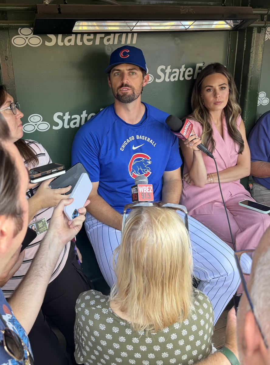 CubsZone's tweet photo. First look at Clay Holmes in Cubs gear 

(📸: @spshoot) https://t.co/eOY23Zx9My