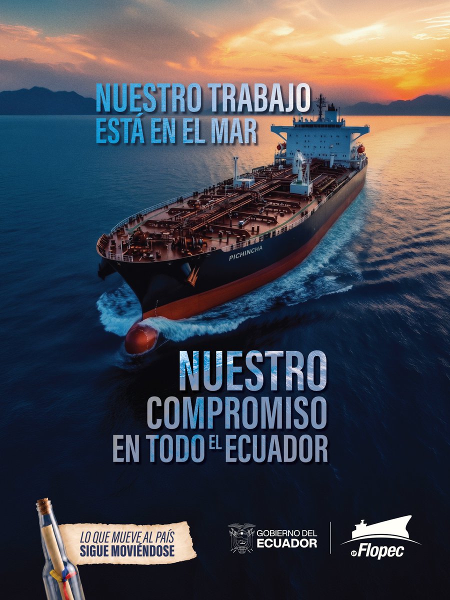 el_telegrafo's tweet photo. Hay trabajos que no siempre se ven, pero que hacen posible el día a día de millones de ecuatorianos.
Nuestro compromiso navega cada milla con un solo propósito: mantener al Ecuador en movimiento.
Lo que mueve al país, sigue moviéndose. 🇪🇨
#Flopec #GobiernoDelEcuador https://t.co/QzxA2zzJ25
