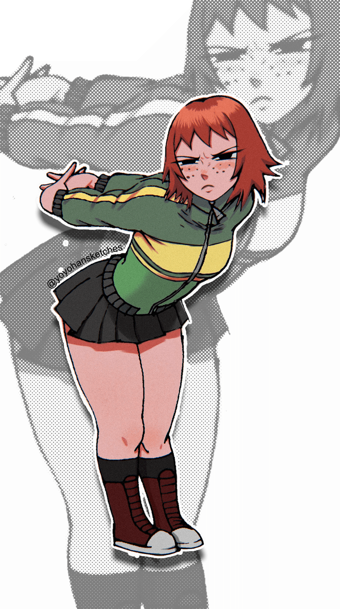yoyohansketches's tweet photo. just Kim 🌲 &amp; her thicc thighs https://t.co/6VThnc4M6q