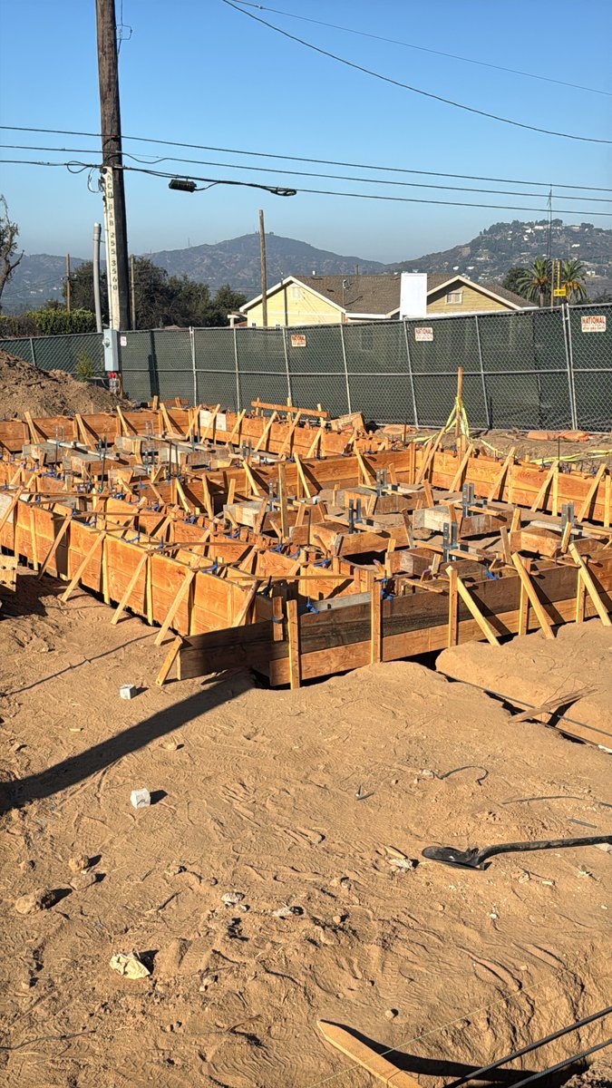 auroracinc's tweet photo. Our first Altadena rebuild is moving forward.
Foundation formwork, reinforcing steel, and embeds are in place. Next step: inspection, then concrete pour.
Proud to play a small part in rebuilding this community—one foundation at a time.
#AltadenaRebuild #Concrete #CustomHomes https://t.co/musJyNqmmY