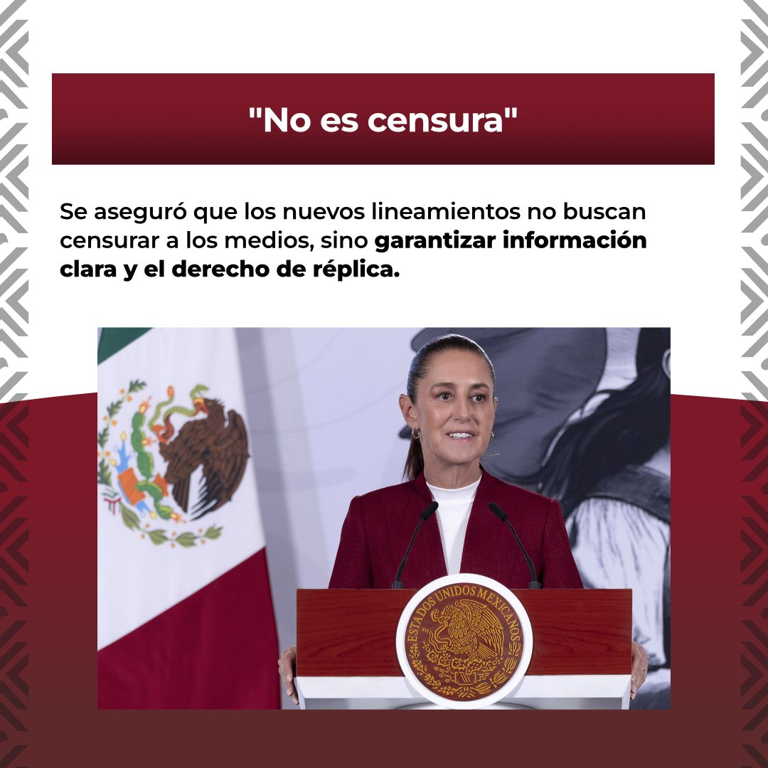 4taTransforma's tweet photo. 🚨 ¿Te perdiste la mañanera de hoy?

En menos de un minuto te contamos los temas que marcaron la conferencia de Claudia Sheinbaum: más transparencia, la polémica por los derechos de las audiencias y su postura sobre las visas a funcionarios. 👀🇲🇽

¿Cuál de estos temas crees que tendrá más impacto? 👇

#4taTransformacion #Mañanera #México #Noticias